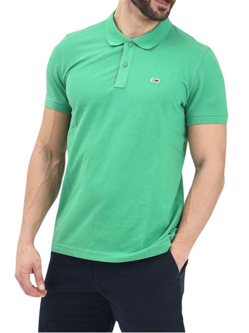 Polo uomo verde in cotone Tommy Jeans | DM0DM20676LY3